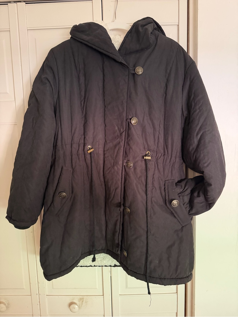 Women's Black Hooded Puffer Coat - Classic Winter Jacket
